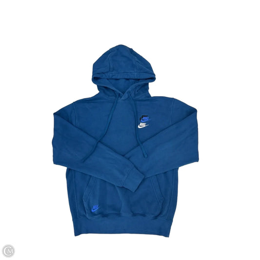 Sweatshirt Hoodie By Nike In Blue, Size: S
