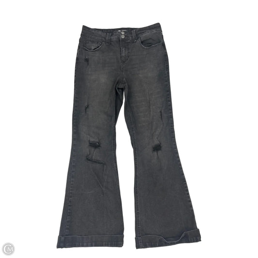 Jeans Flared By Maurices In Black Denim, Size: 12