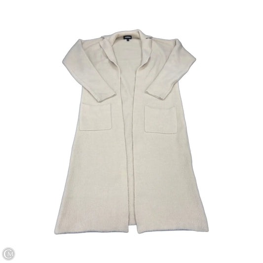 Cardigan By Express In Cream, Size: Xs
