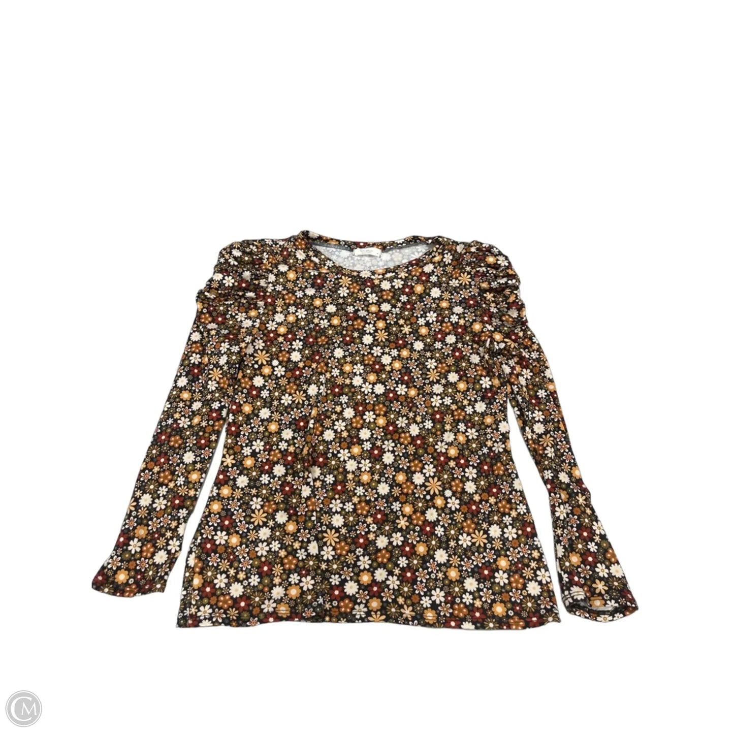 Top Long Sleeve By Les Amis In Floral Print, Size: M