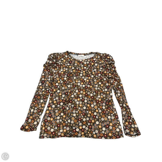Top Long Sleeve By Les Amis In Floral Print, Size: M