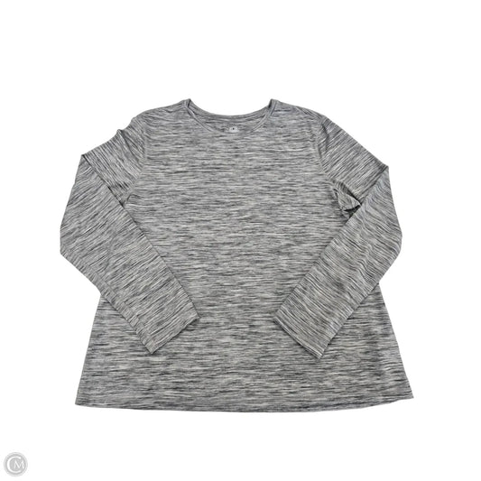 Athletic Top Long Sleeve Crewneck By Athletic Works In Grey, Size: Xl