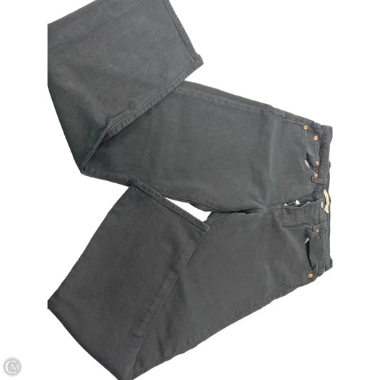Jeans Straight By Levis In Black Denim, Size: 8