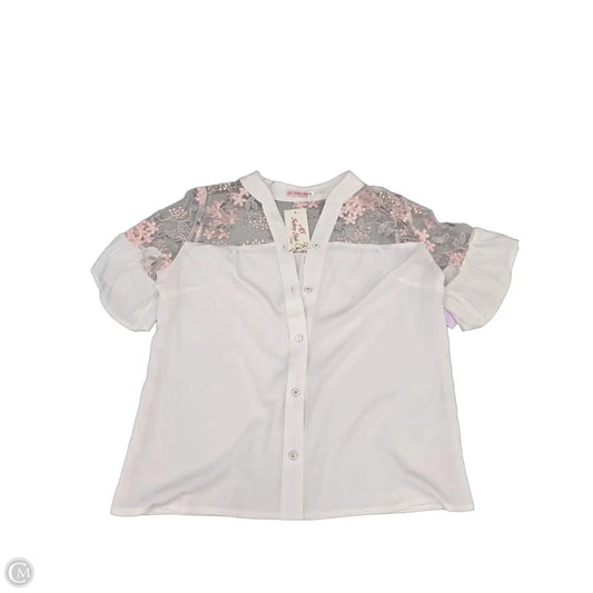 Top Short Sleeve By Cmf In White, Size: Xl