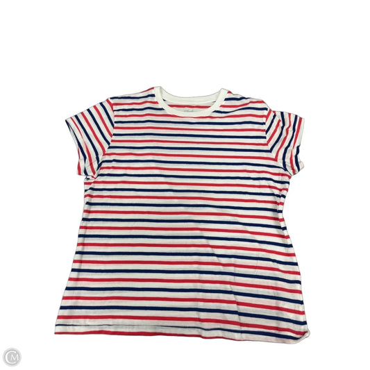 Top Short Sleeve By Universal Thread In Blue Red & White, Size: M