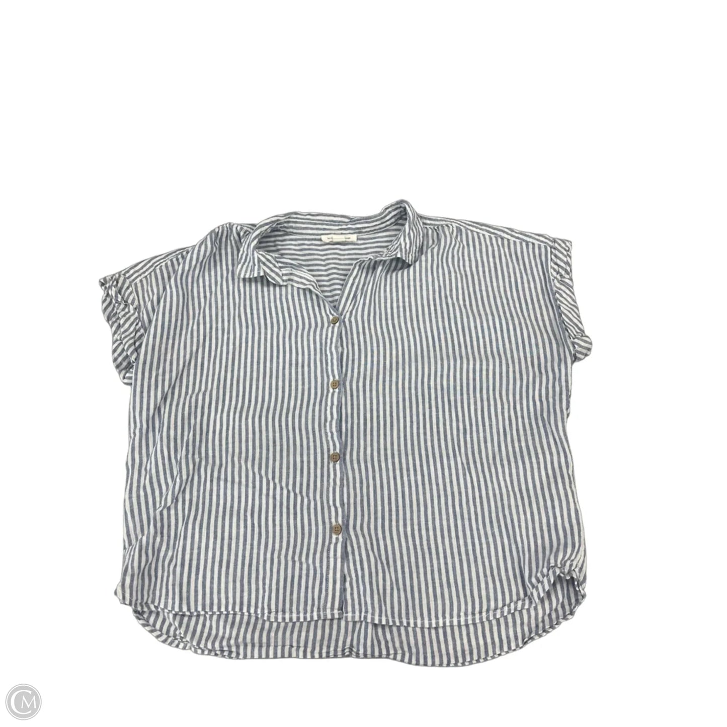 Top Short Sleeve By Beachlunchlounge In Striped Pattern, Size: L