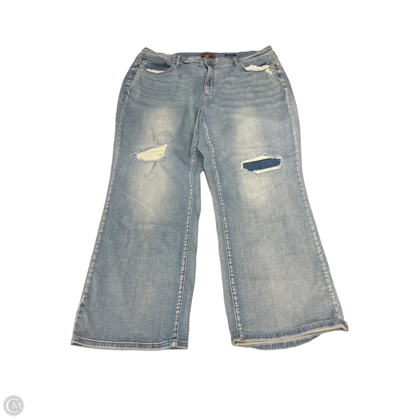 Jeans Straight By Judy Blue In Blue Denim, Size: 24w