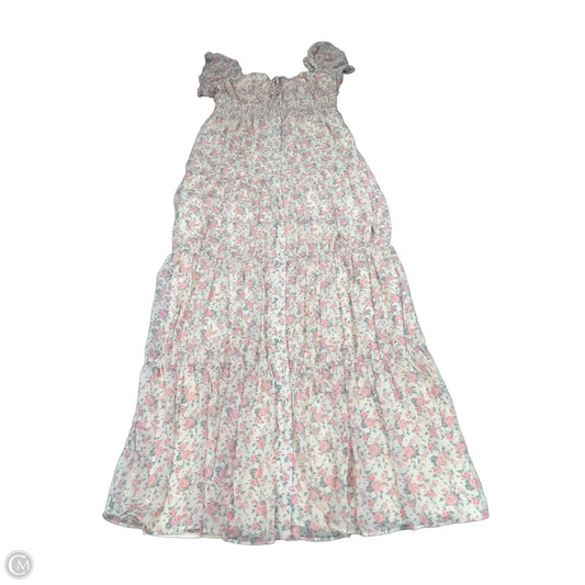 Dress Casual Midi By Tularosa In Pink & White, Size: M