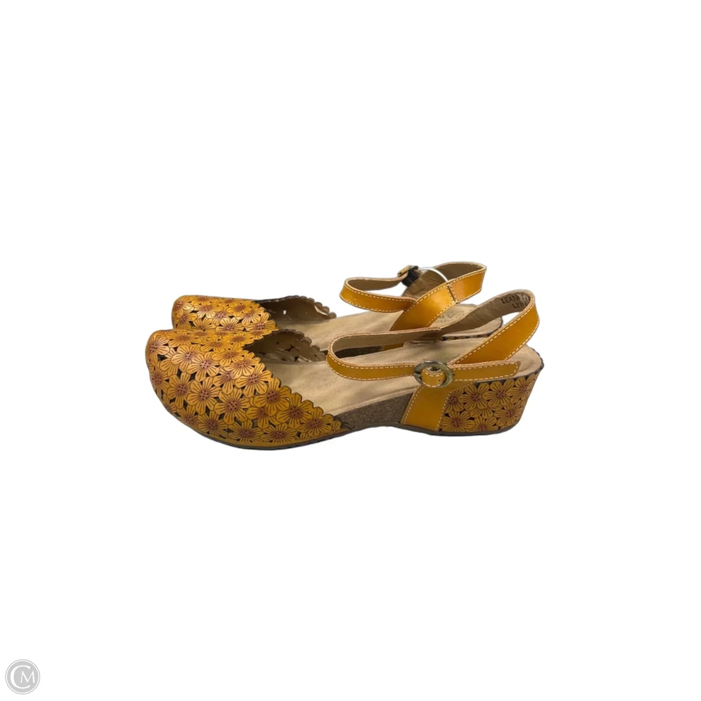 Shoes Heels Wedge By Spring Step In Yellow, Size: 9