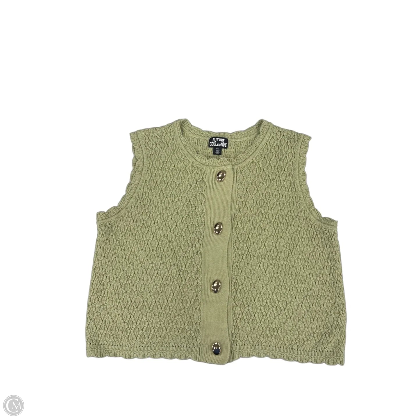 Vest Other By Future Collective In Green, Size: Xxl