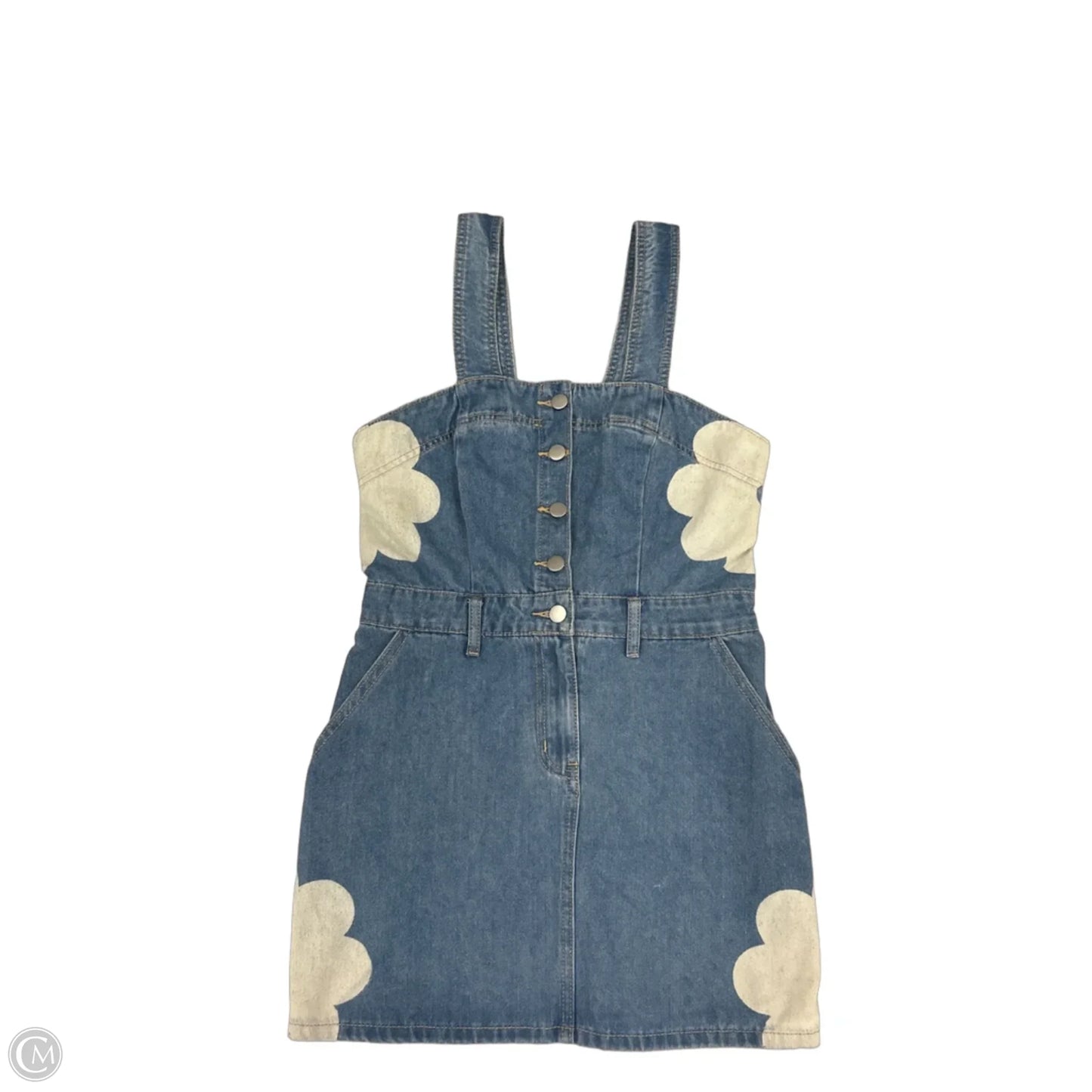 Dress Casual Short By Baevely In Blue Denim, Size: S