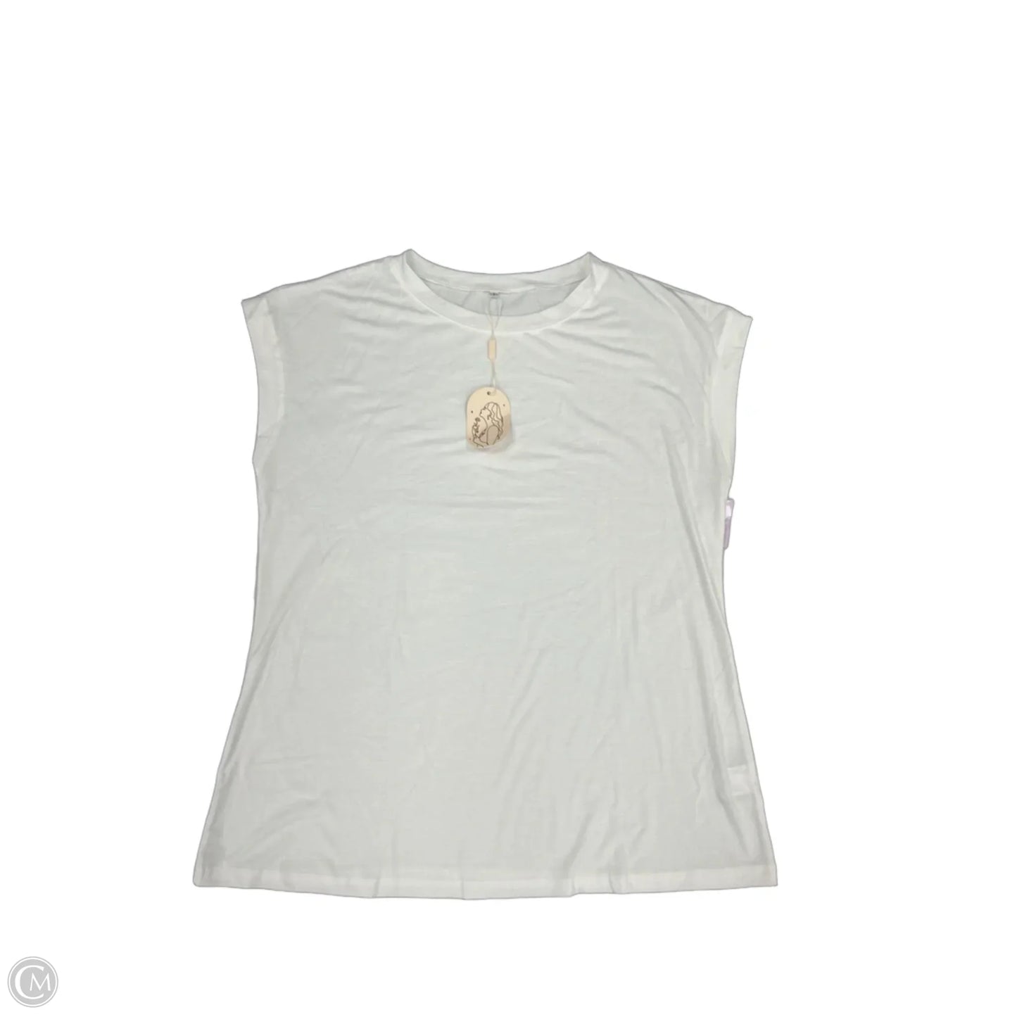 Top Short Sleeve By Cmf In White, Size: L