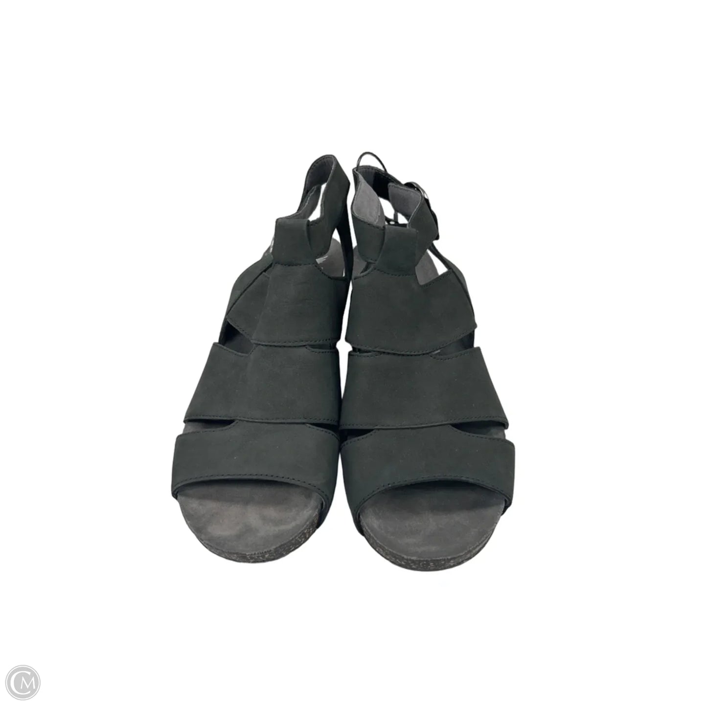 Sandals Heels Wedge By Dansko In Black, Size: 10.5