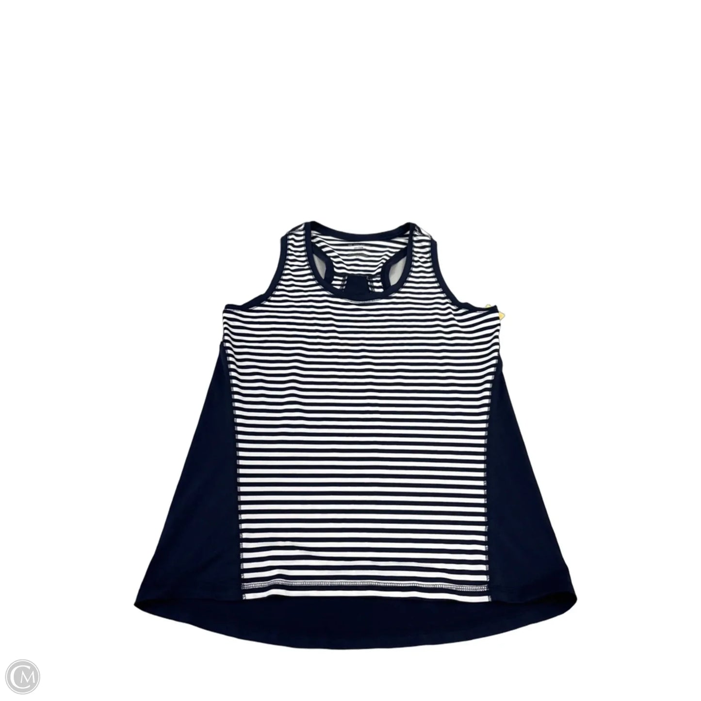 Athletic Tank Top By Tek Gear In Blue & White, Size: L