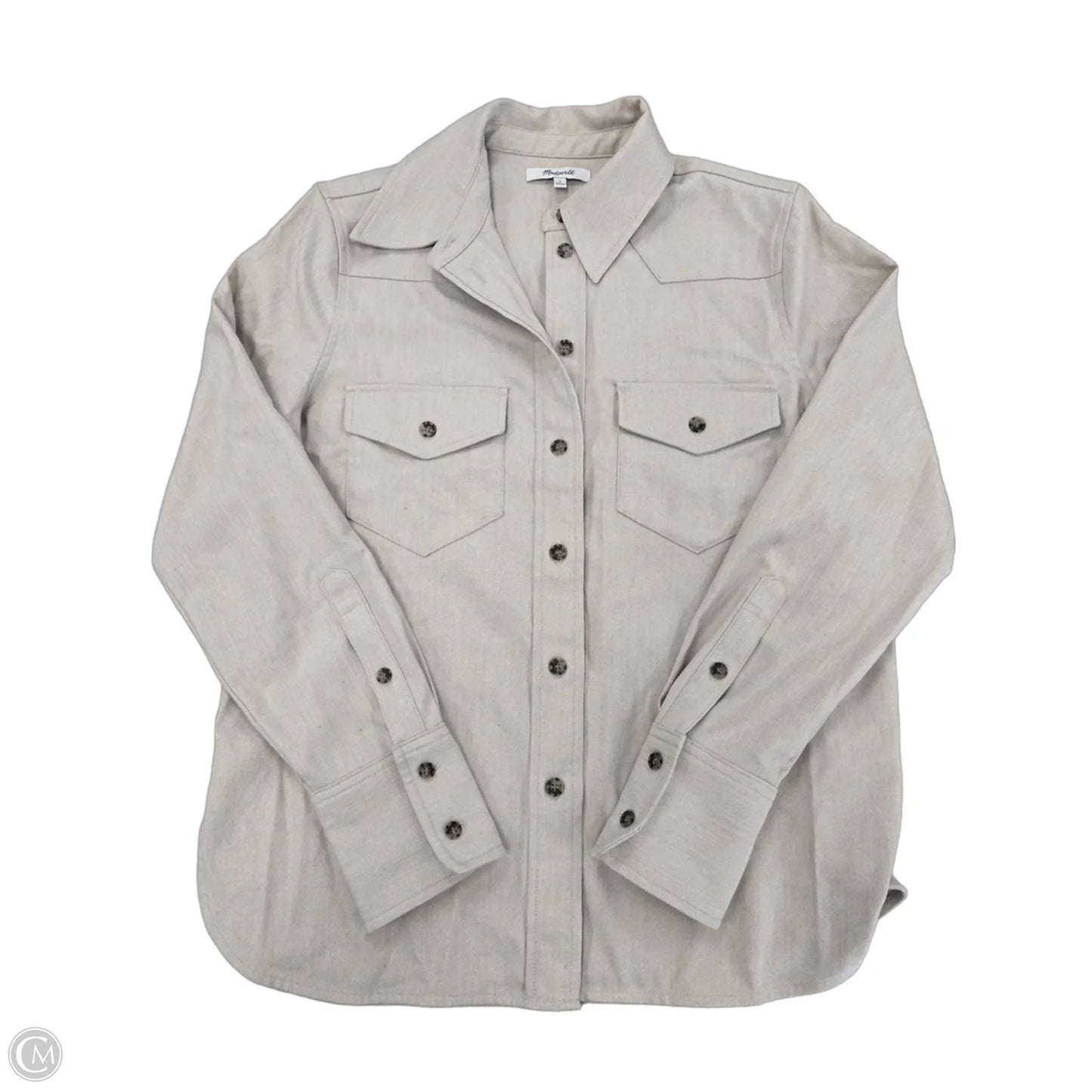 Top Long Sleeve By Madewell In Beige, Size: S