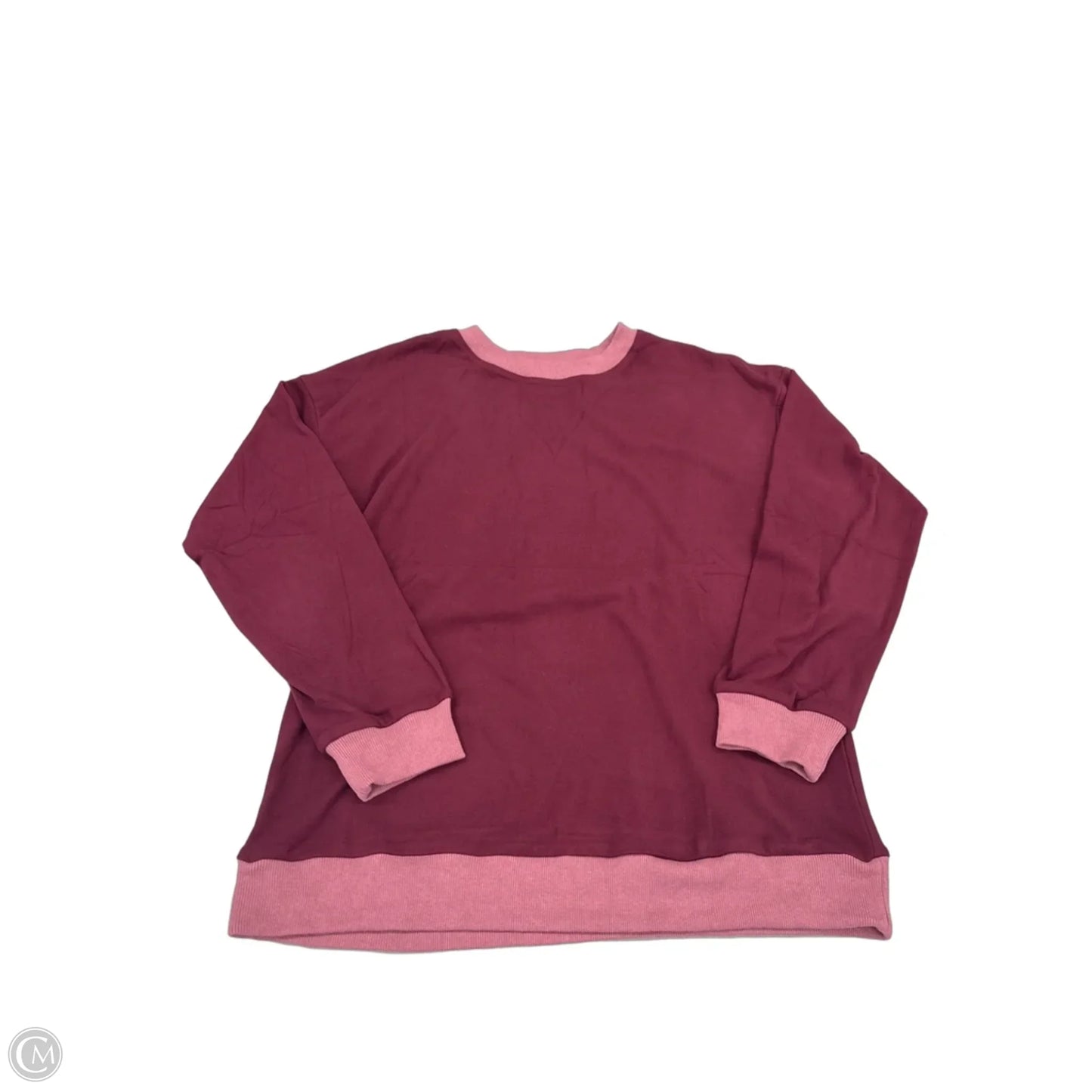 Top Long Sleeve By Cmf In Red, Size: S