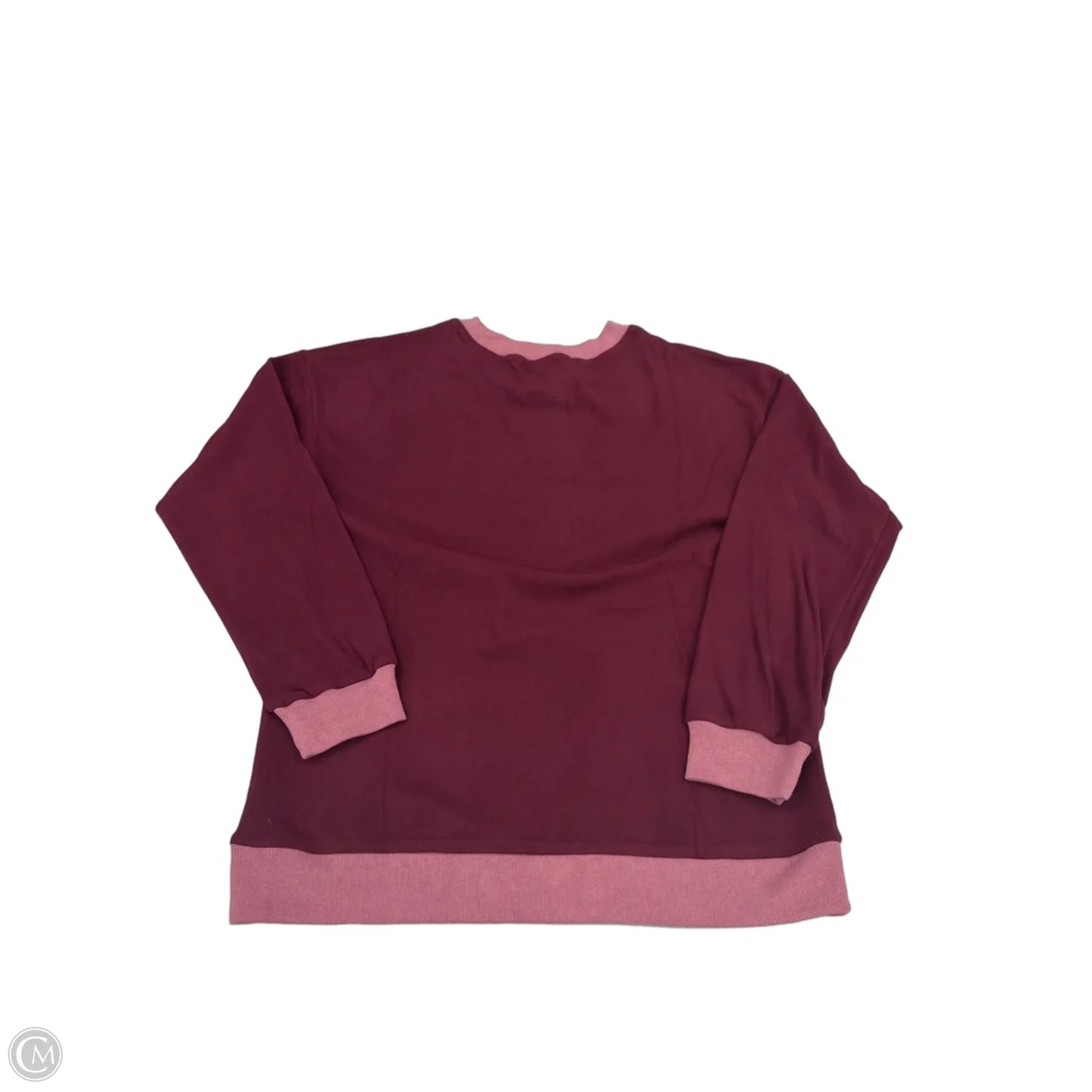 Top Long Sleeve By Cmf In Red, Size: S