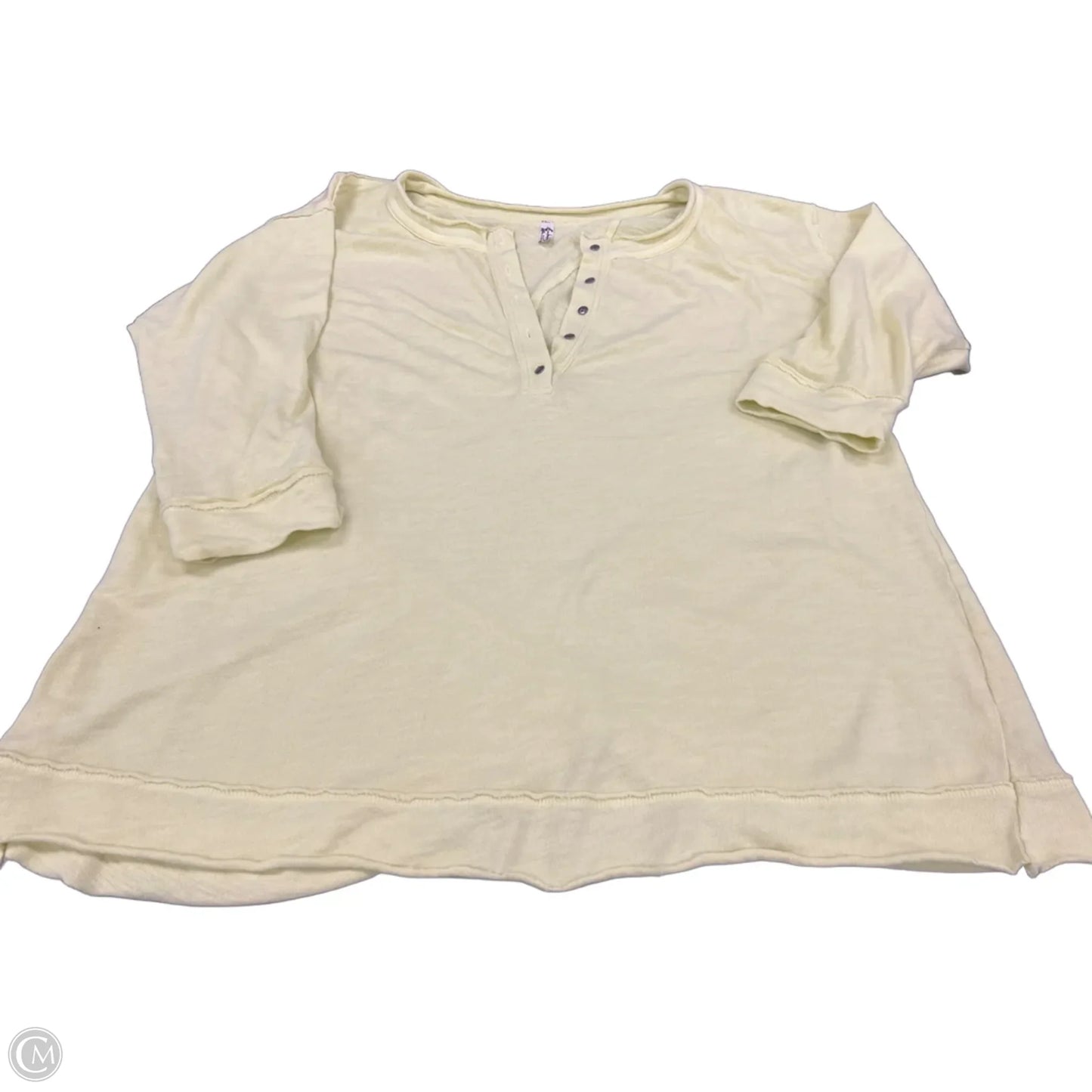 Top Long Sleeve By Free People In Yellow, Size: S