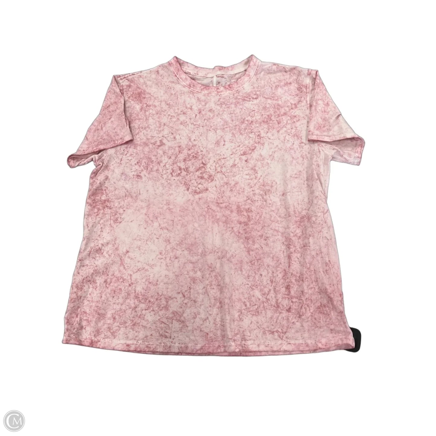 Top Short Sleeve By Lululemon In Pink & White, Size: 10