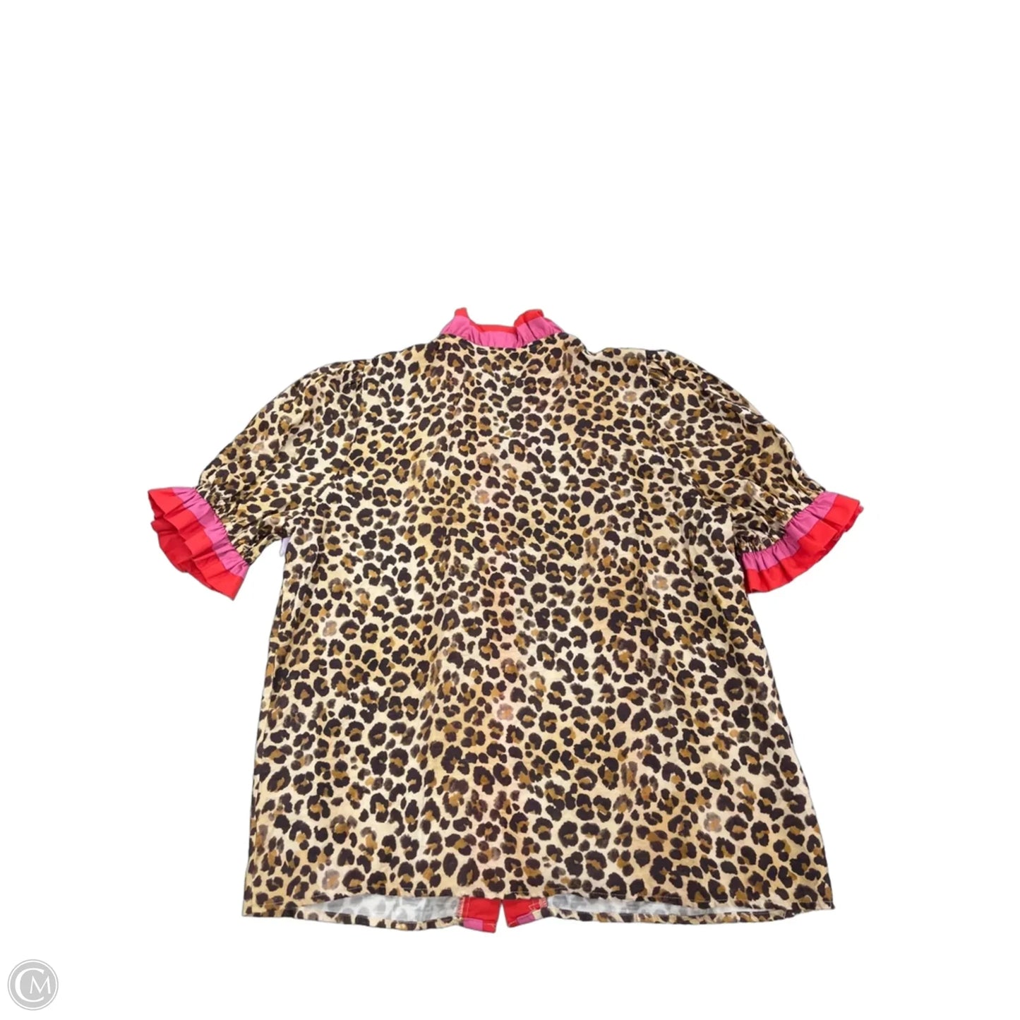 Top Short Sleeve By Bibi In Leopard Print, Size: M