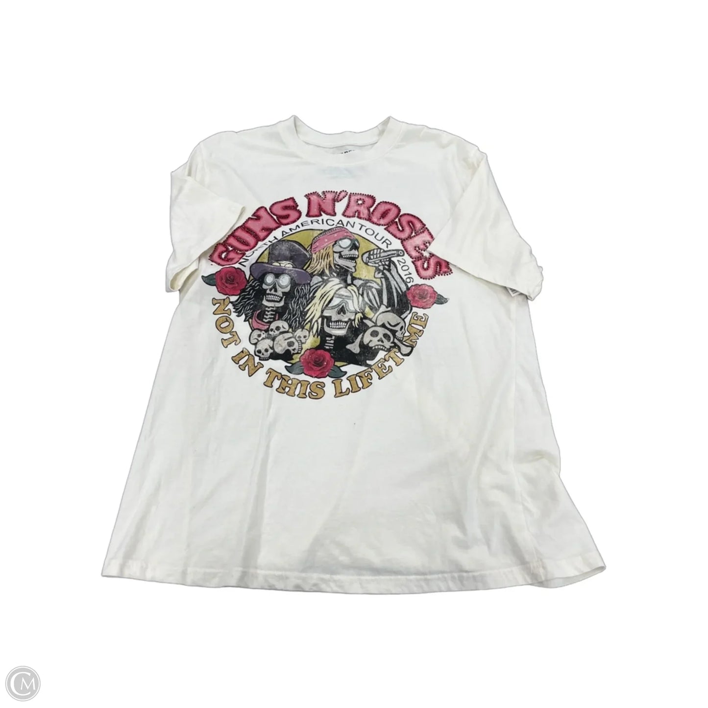 Top Short Sleeve By Cmf In Cream, Size: M