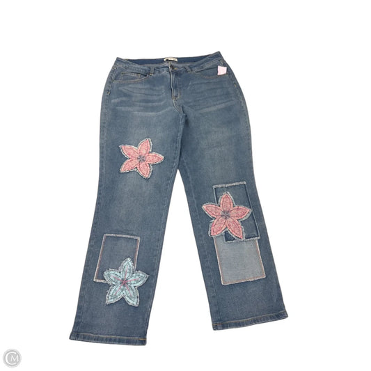 Jeans Straight By Coldwater Creek In Blue Denim, Size: 14