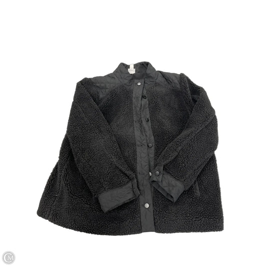 Jacket Fleece By Chicos In Black, Size: Xxl