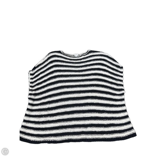 Sweater Short Sleeve By J. Jill In Blue & White, Size: Xl