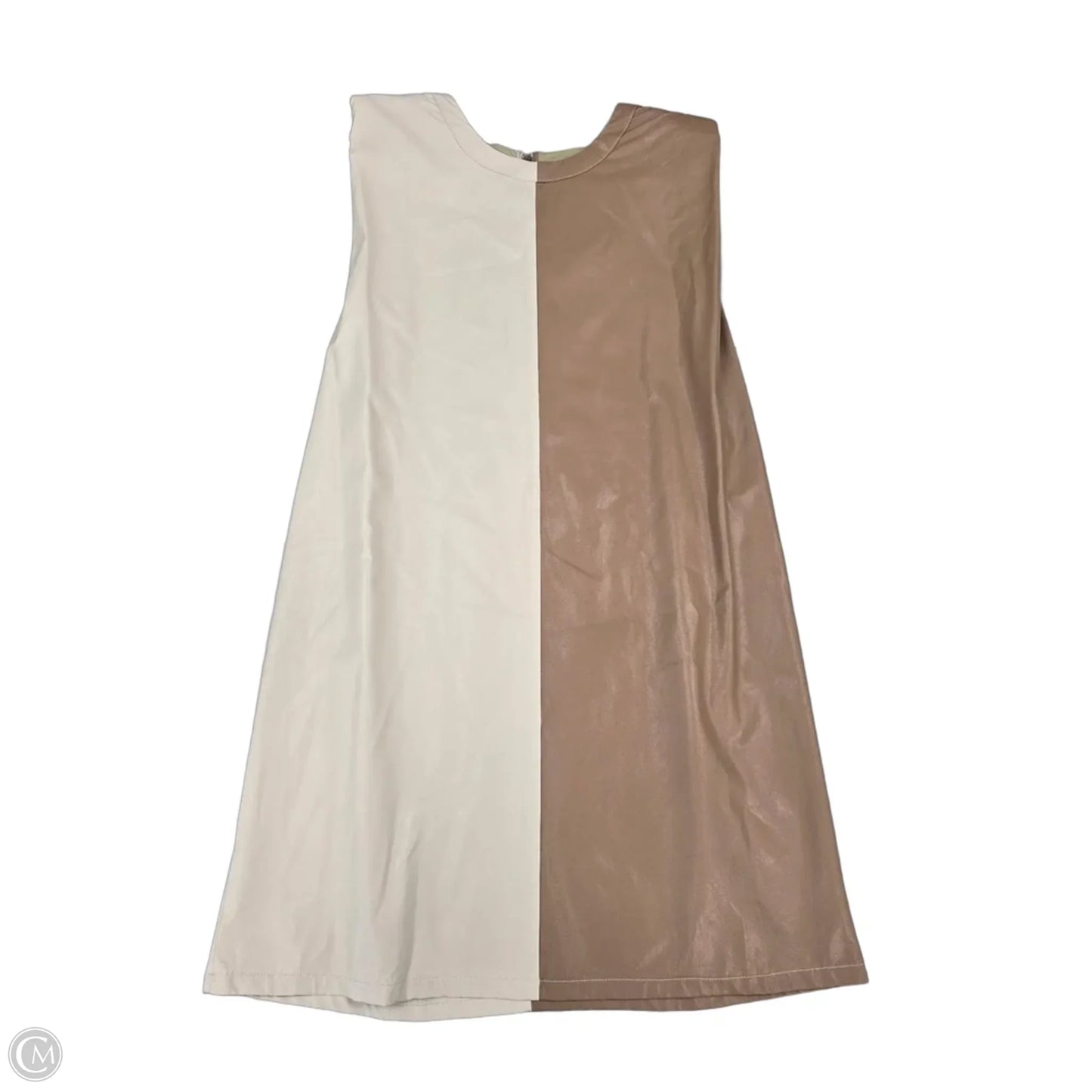 Dress Casual Short By Gilli In Brown & Cream, Size: S