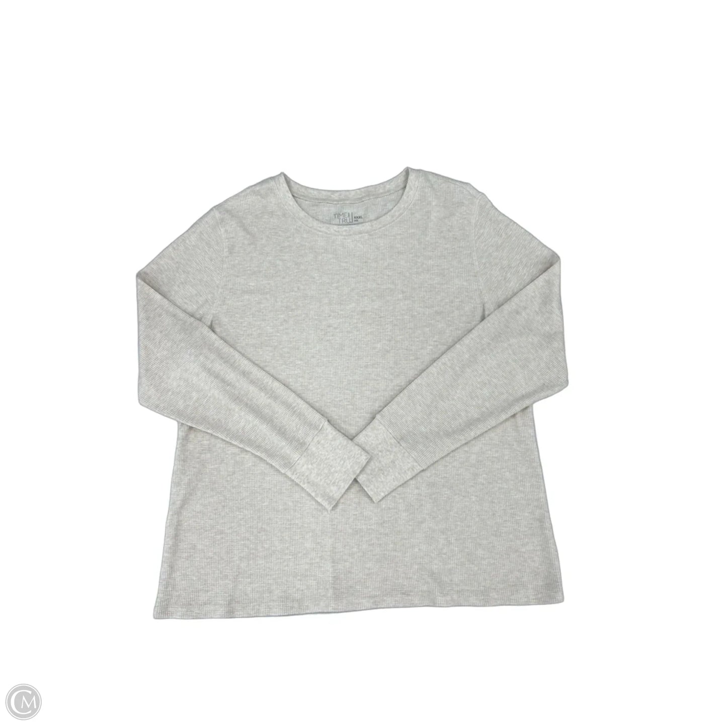 Top Long Sleeve By Time And Tru In Cream, Size: 3x