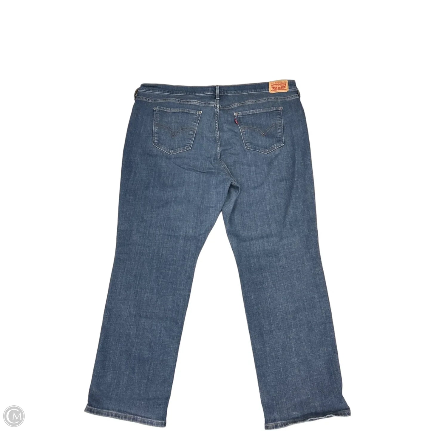 Jeans Straight By Levis In Blue Denim, Size: 20w
