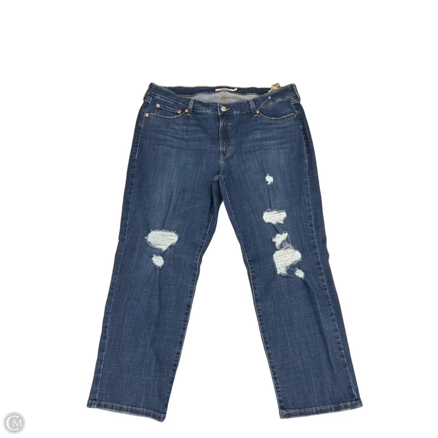 Jeans Boyfriend By Levis In Blue Denim, Size: 20w