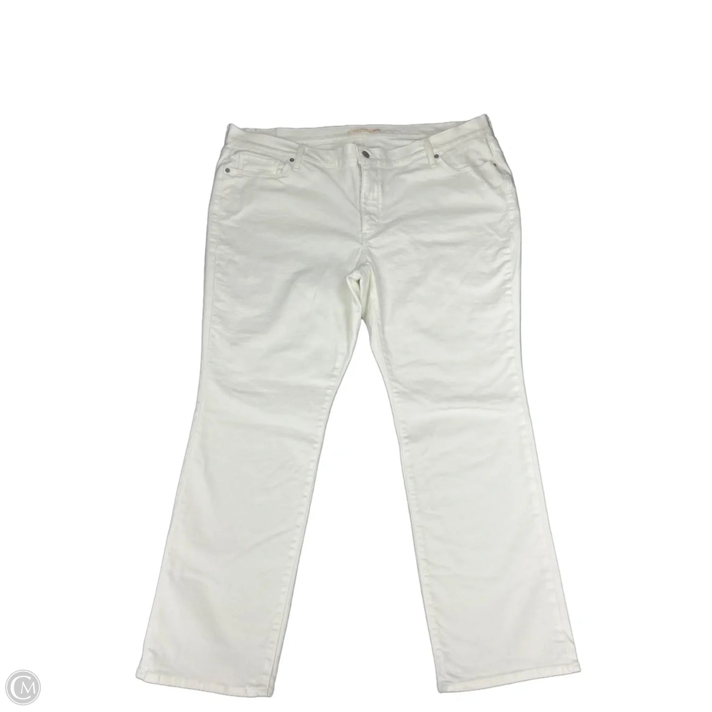 Jeans Straight By Levis In White Denim, Size: 22w