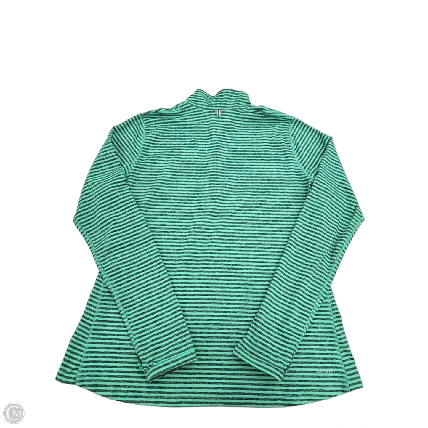 Athletic Top Long Sleeve Collar By Nike In Green, Size: Xl
