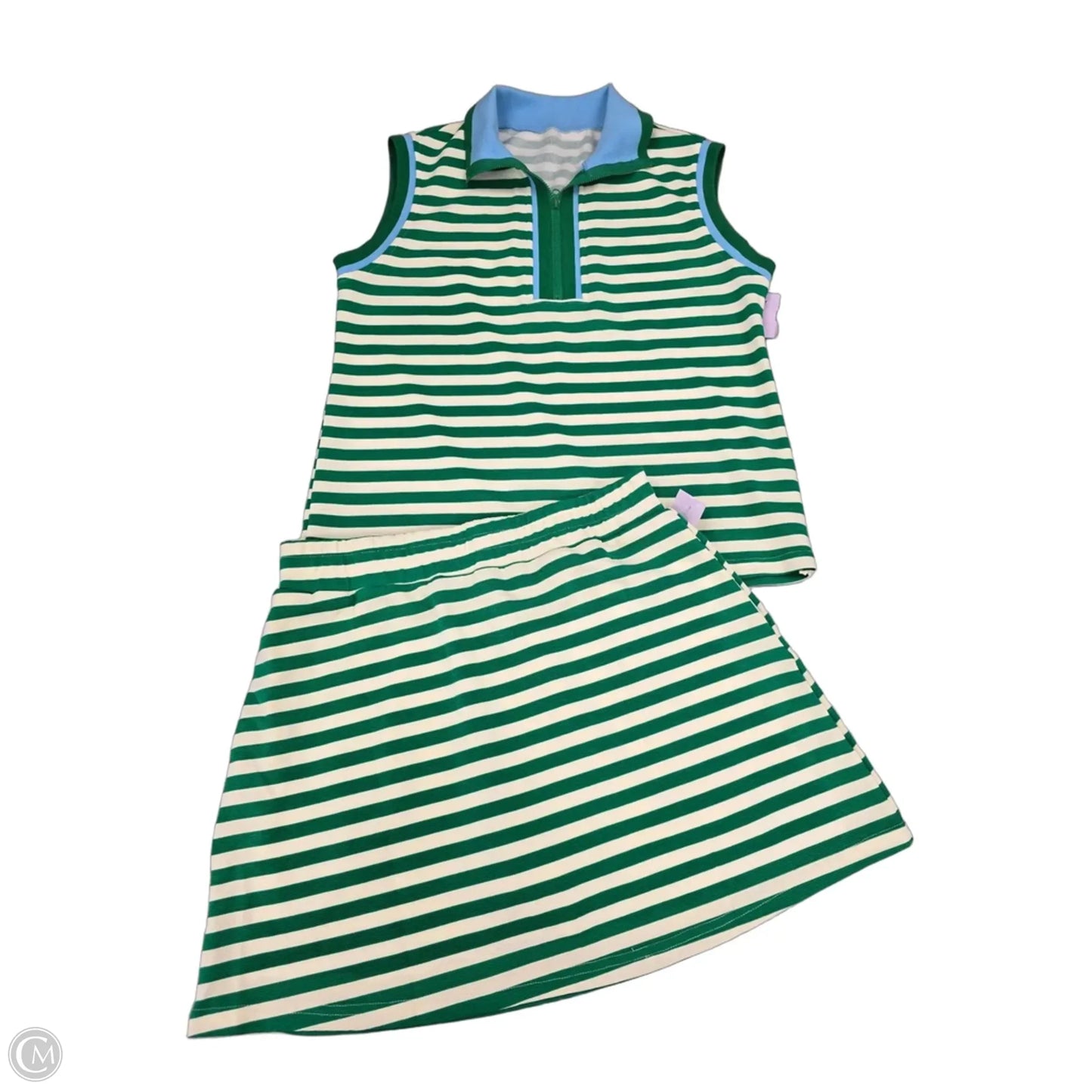 Top 2pc Short Sleeve By Cme In Green, Size: L