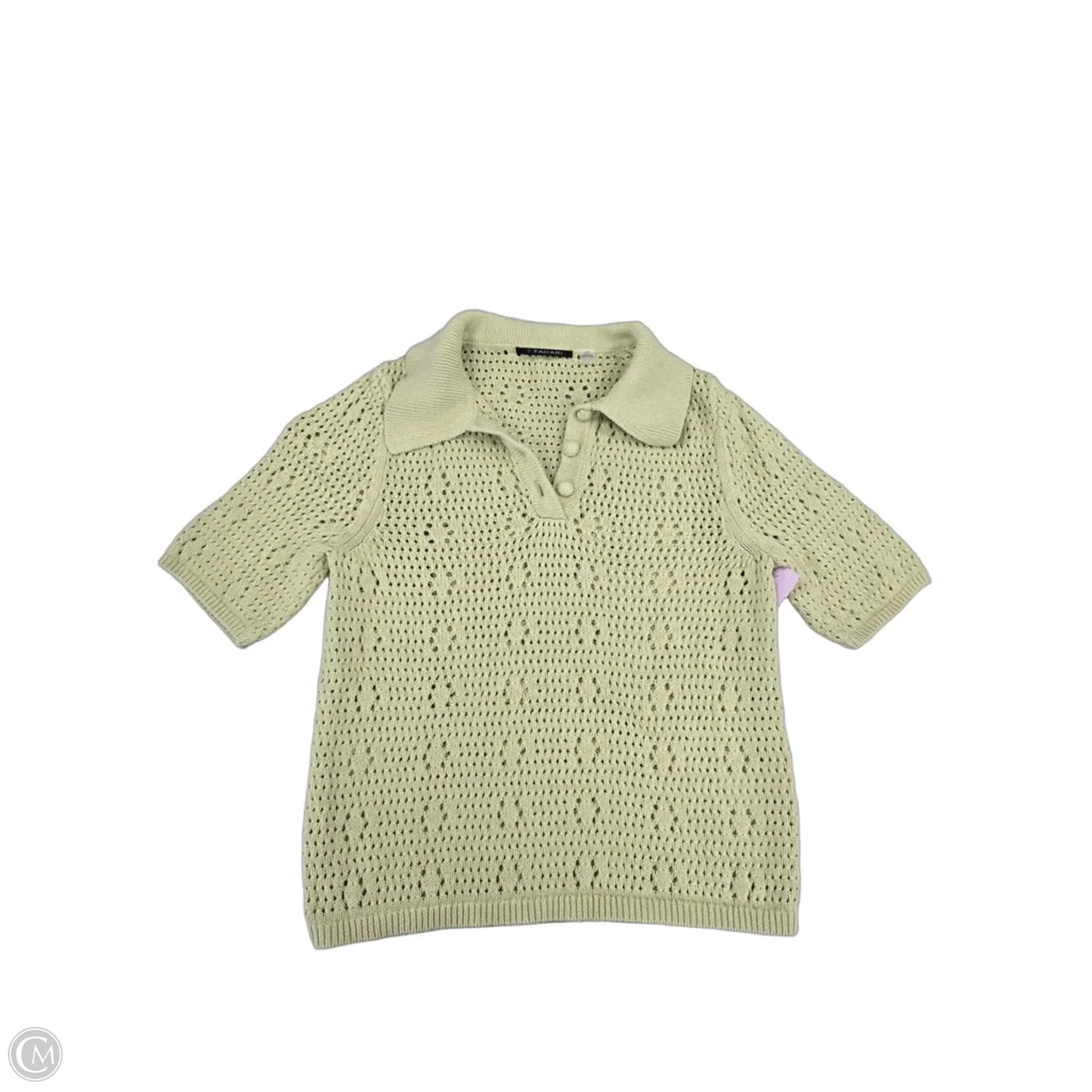 Top Short Sleeve By Tahari In Green, Size: L