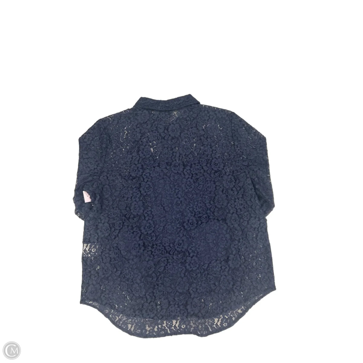 Top Long Sleeve By Jm Collections In Navy, Size: Lp