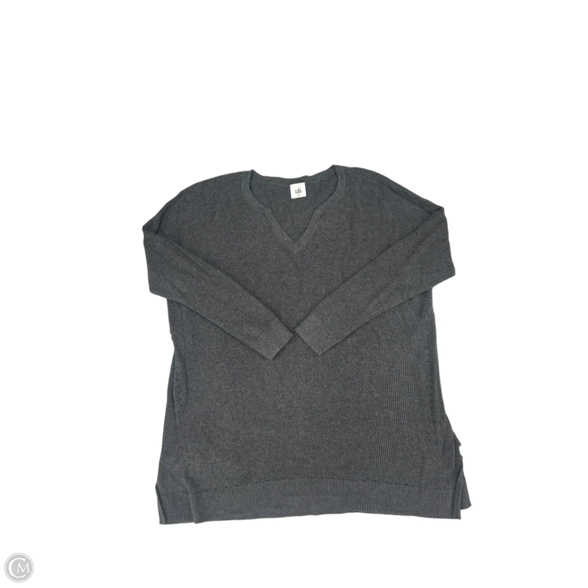 Top Long Sleeve By Cabi In Grey, Size: M