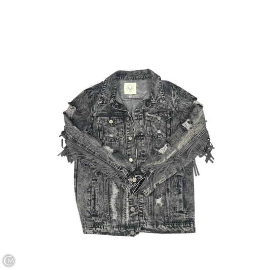 Jacket Denim By Fantastic Fawn In Black Denim, Size: M