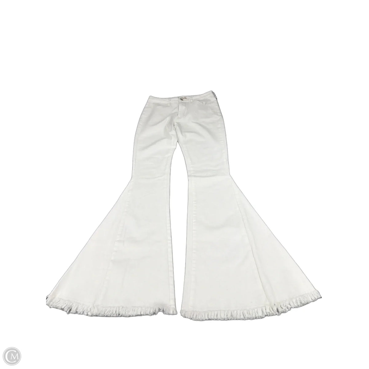 Jeans Flared By Cme In White Denim, Size: 4
