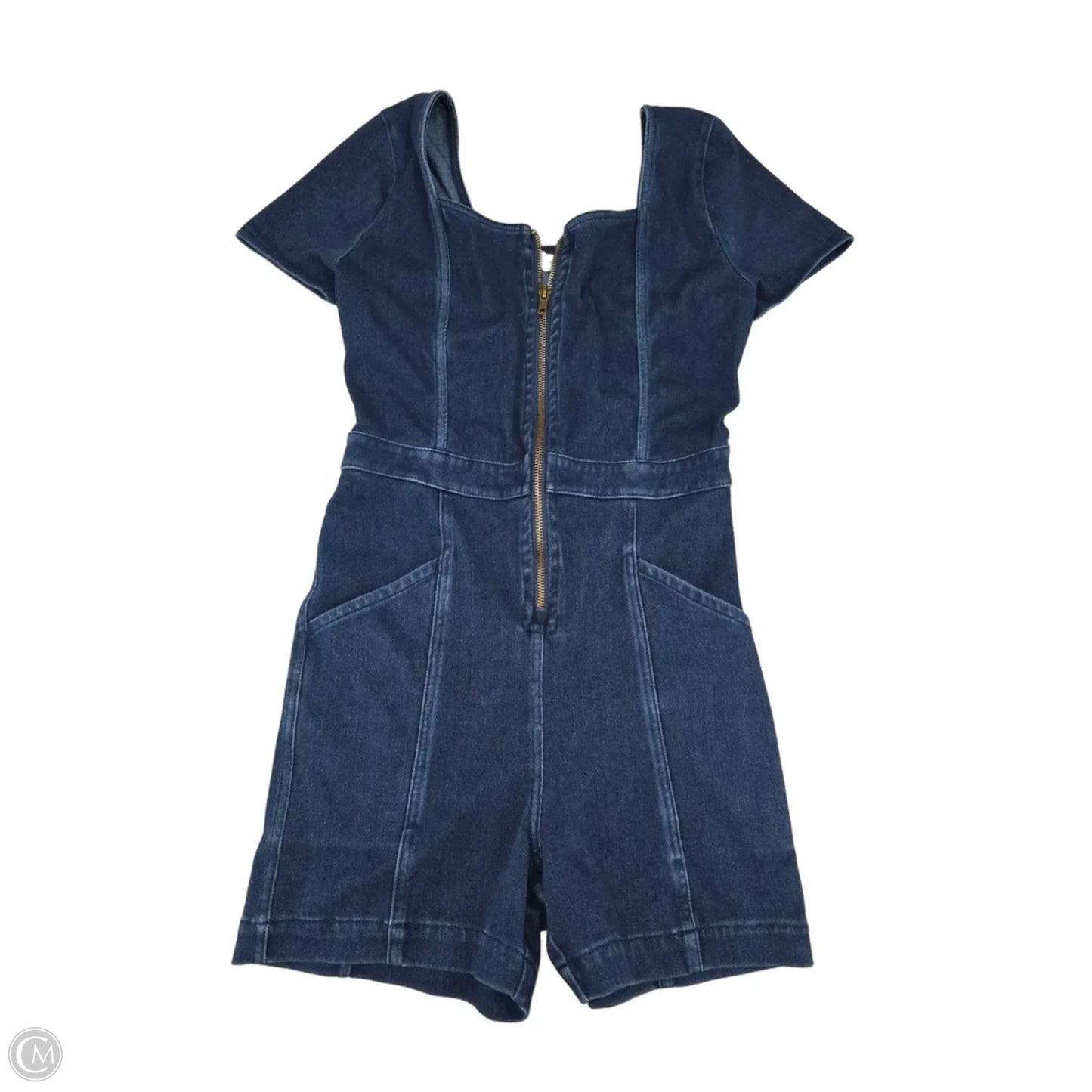 Romper By Rae Mode In Blue Denim, Size: S