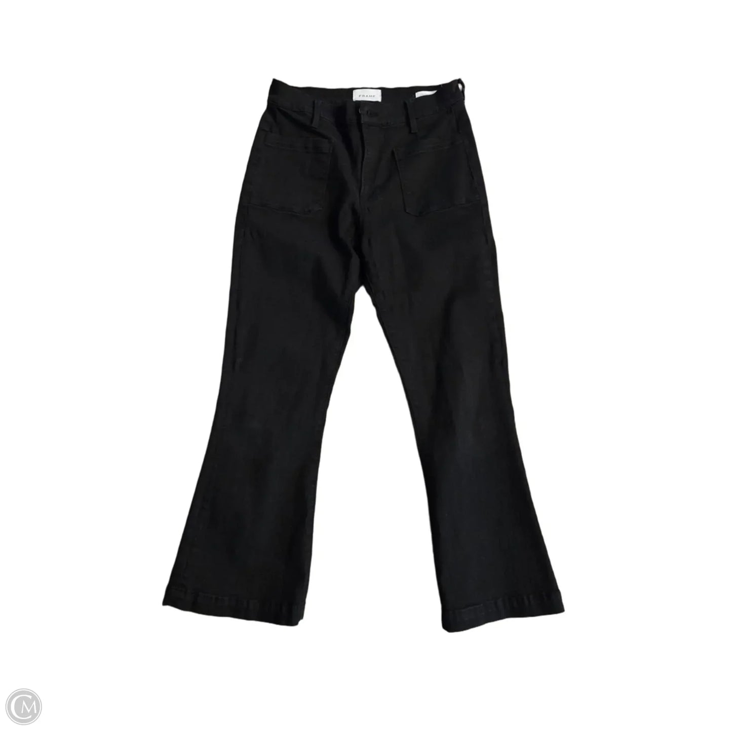 Jeans Flared By Frame In Black, Size: 4