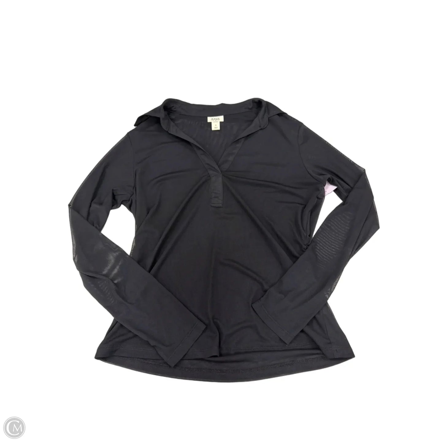 Top Long Sleeve By Ana In Black, Size: Xl