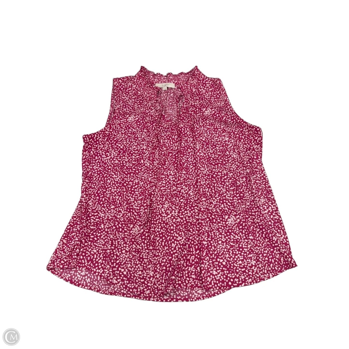 Top Sleeveless By Loft In Pink, Size: Xl