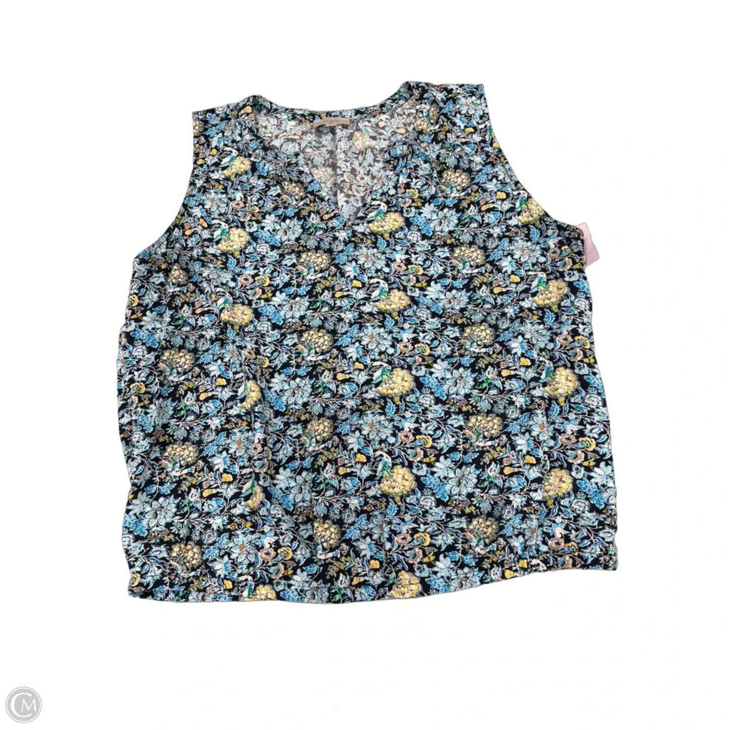 Top Sleeveless By Loft In Floral Print, Size: Xl