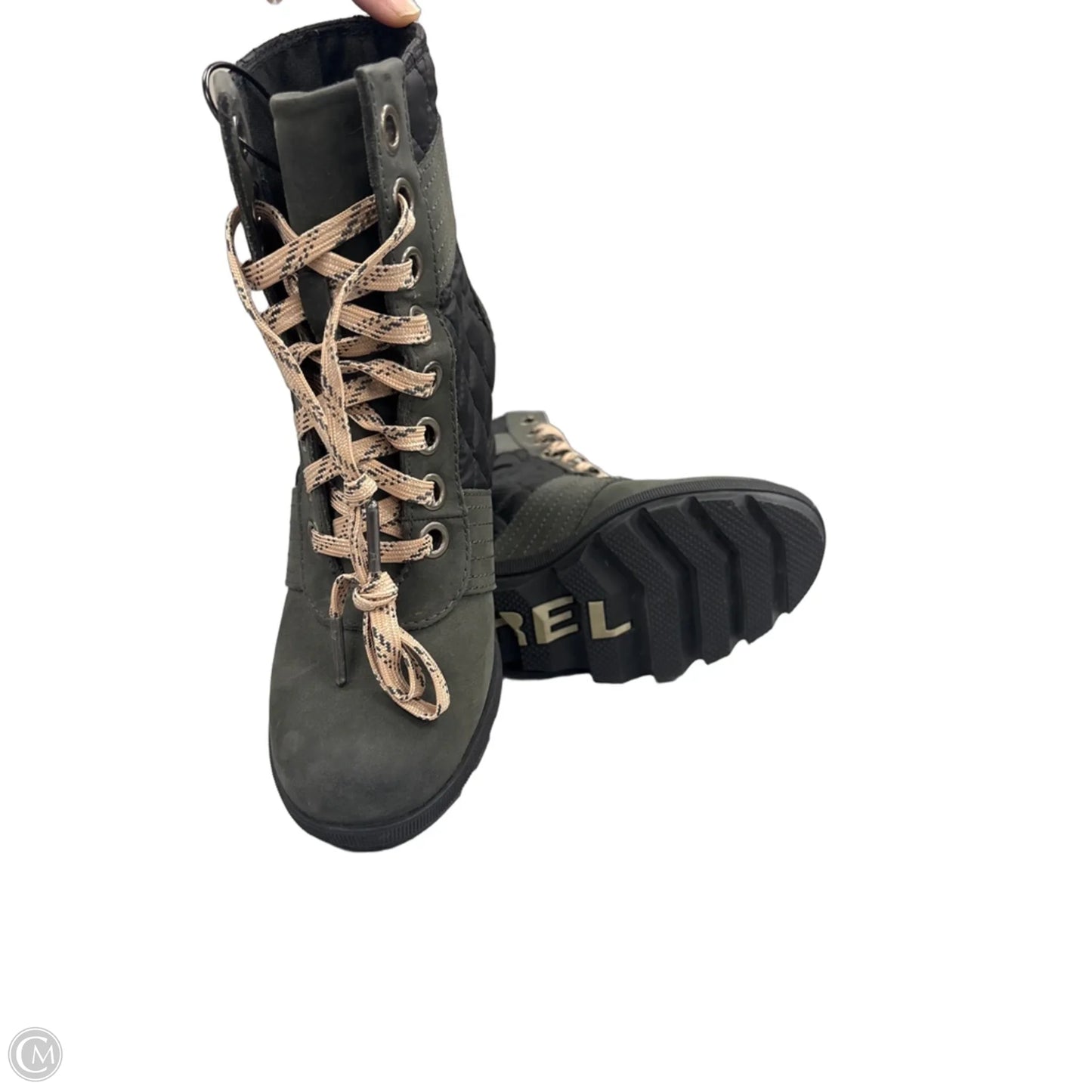 Boots Ankle Heels By Sorel In Green, Size: 5