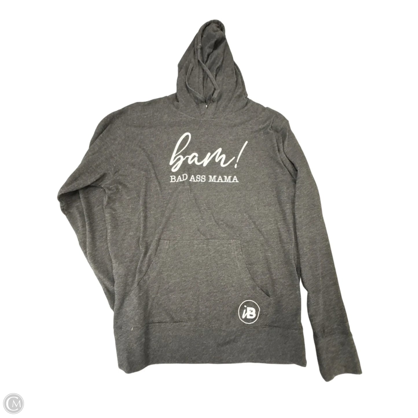 Top Long Sleeve By Independent In Grey, Size: M