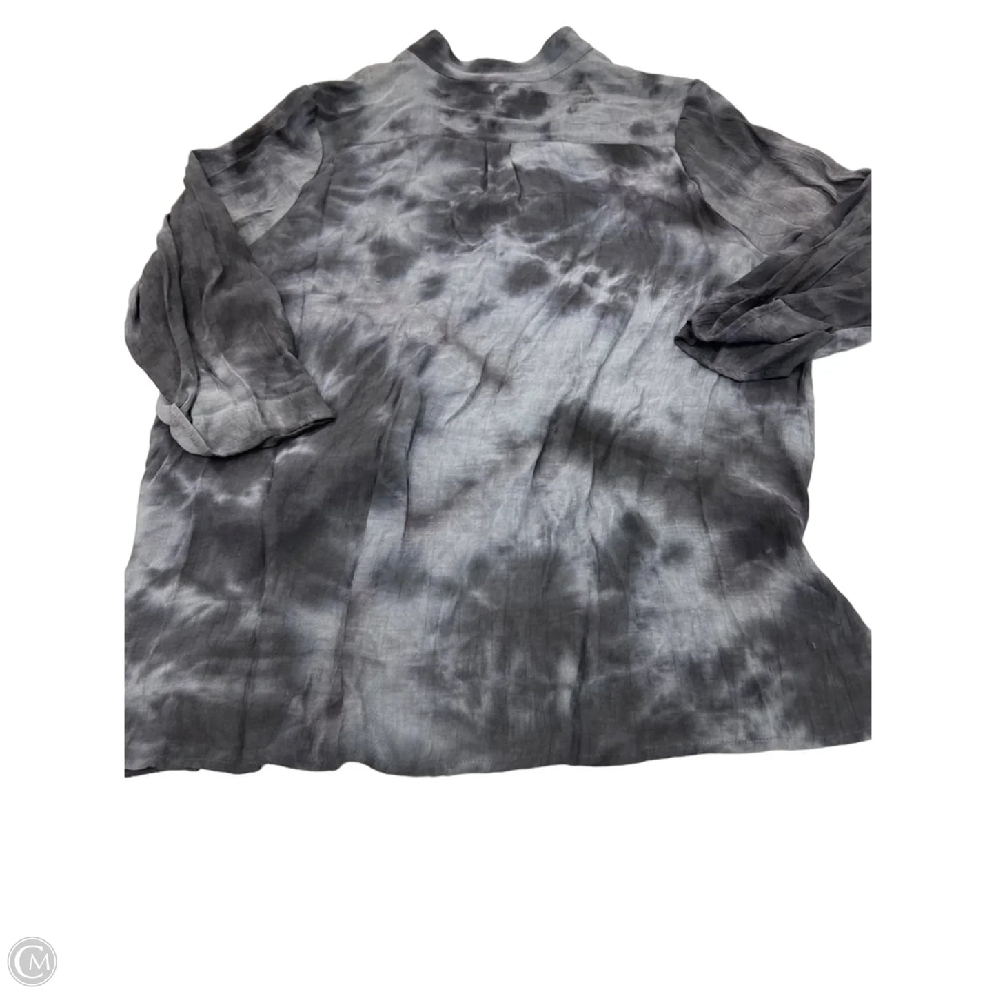Top Long Sleeve By Bobeau In Black & Grey, Size: Xl