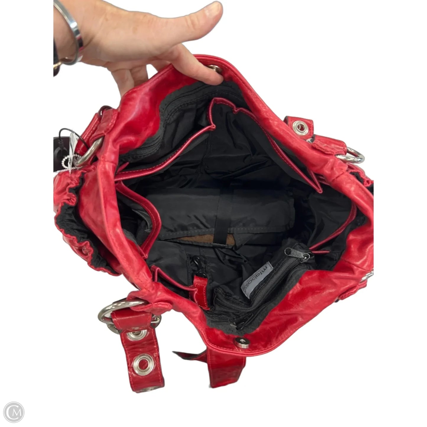 Handbag Leather By Cma, Size: Large