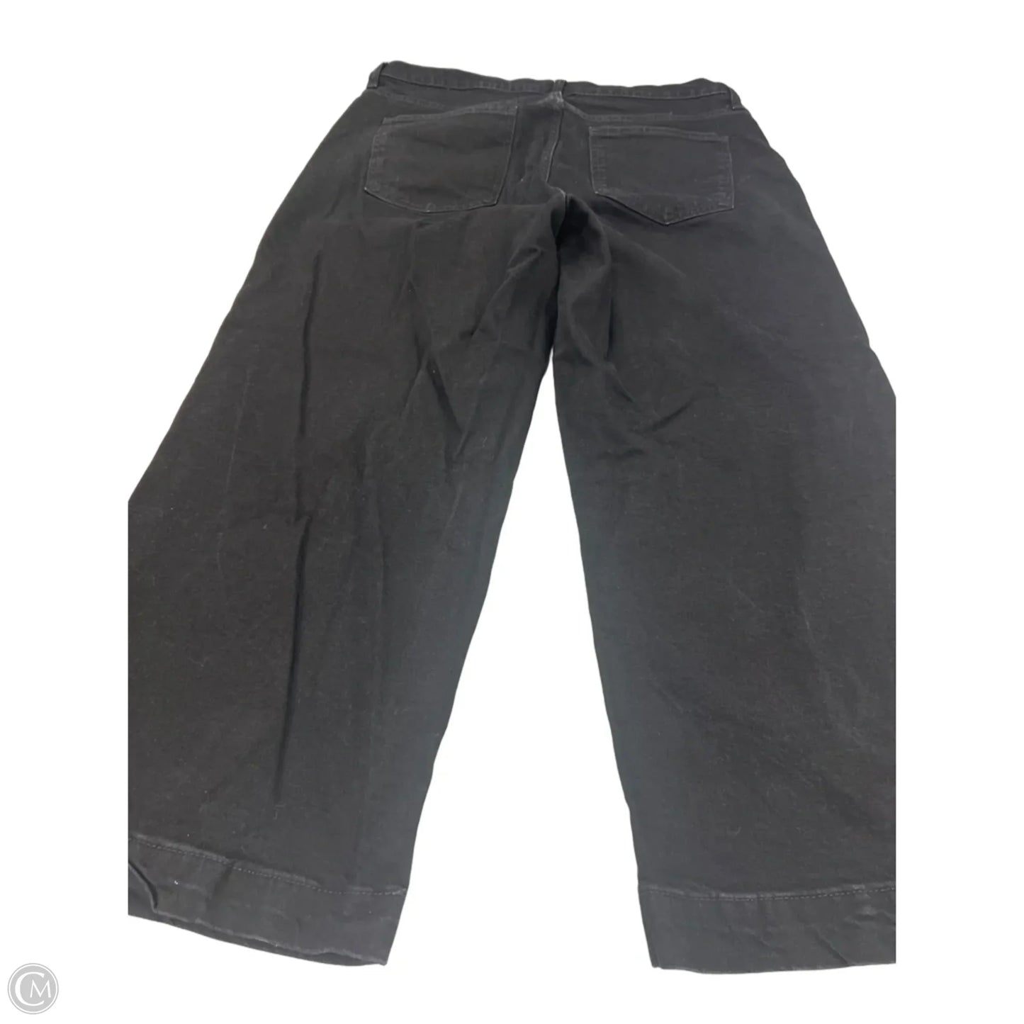 Jeans Wide Leg By Gap In Black Denim, Size: 16